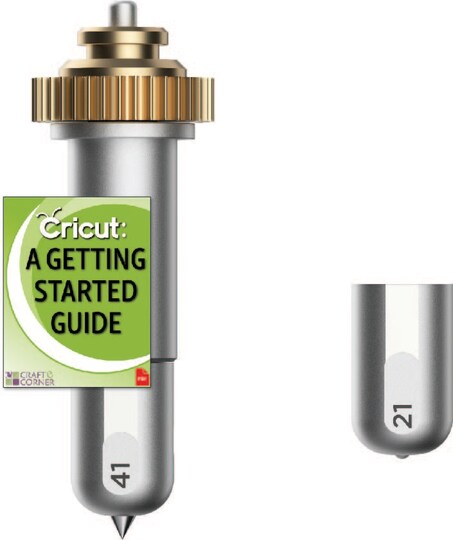 Cricut Maker QuickSwap Housing with Fine Debossing Tip 21 and Engraving Tip 41 Blade Bundle